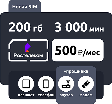 SIM-карта Ростелеком Партнер XL
